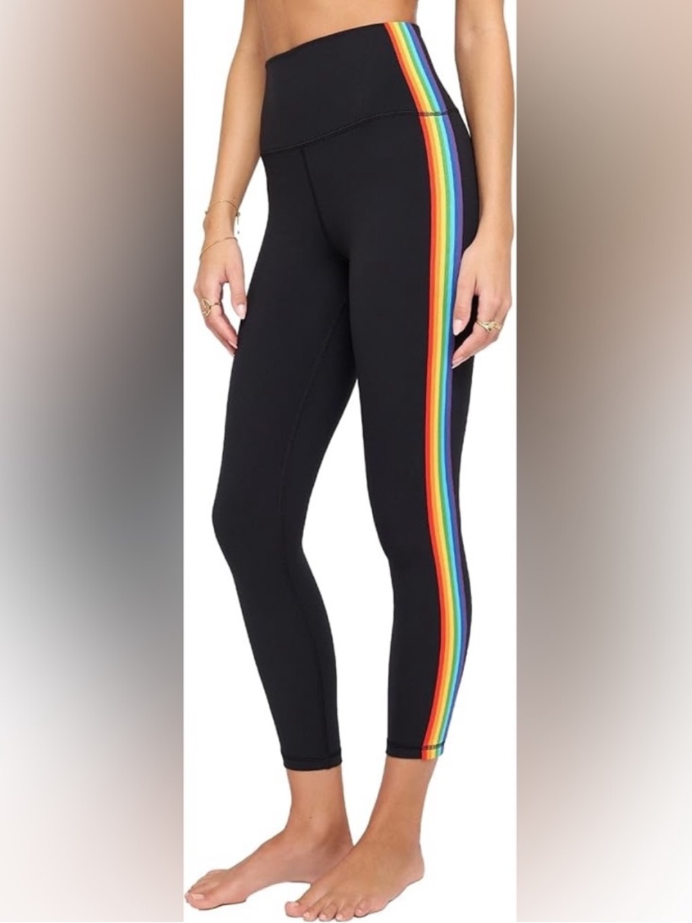 Spiritual Gangster Rainbow Ada 7/8 Legging Black